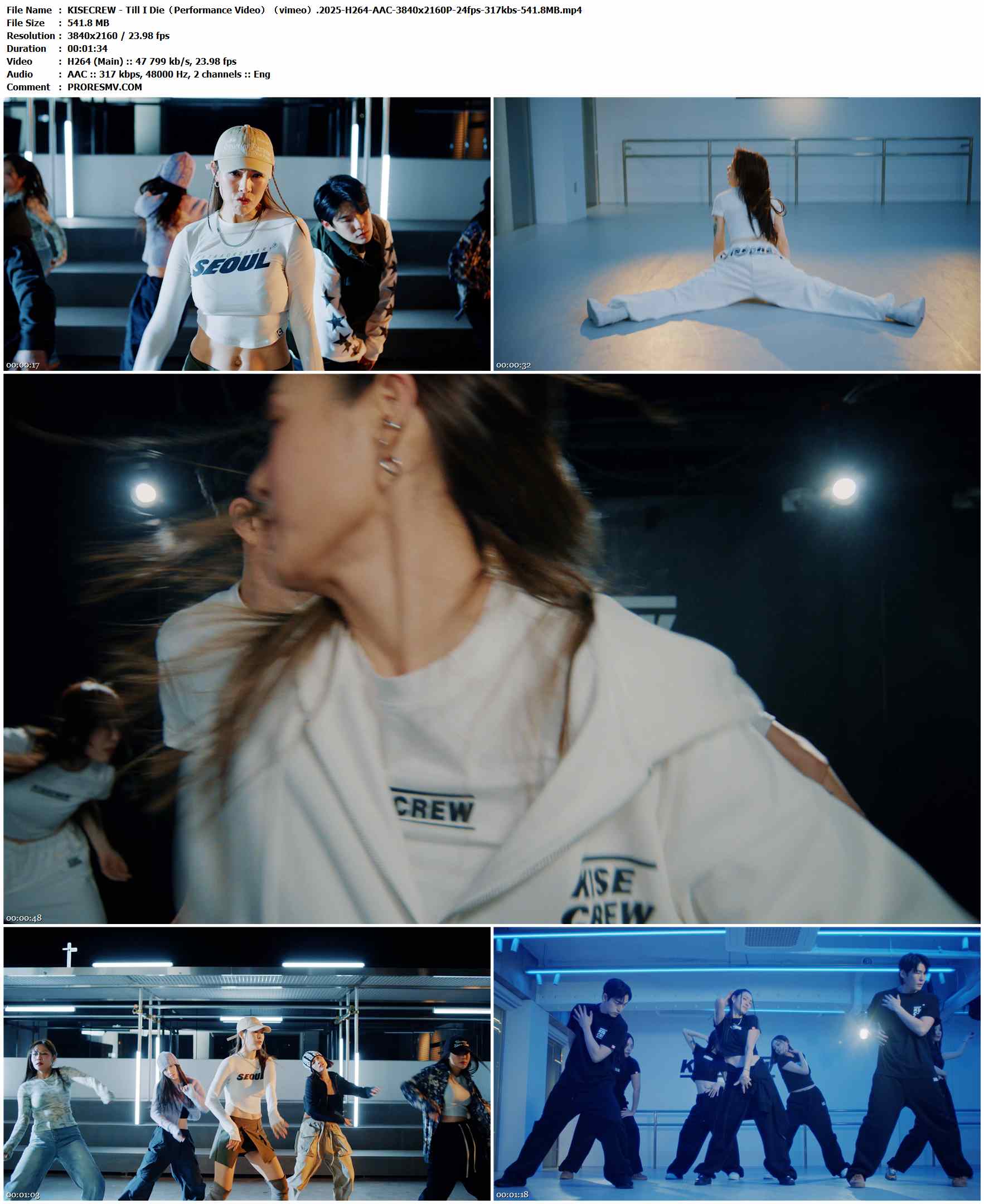 KISECREW - Till I Die（Performance Video）（vimeo）.2025-H264-AAC-3840x2160P-24fps-317kbs-541.8MB官方MV_高清MV